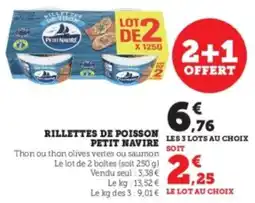 Hyper U Rillettes de poisson petit navire offre