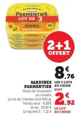 Hyper U Sardines parmentier offre