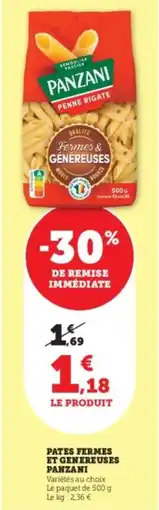 Hyper U Pates fermes et genereuses panzani offre