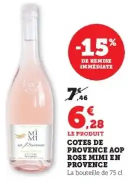 Hyper U Cotes de provence aop rose mimi en provence offre