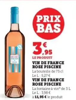 Hyper U Vin de france rose piscine offre
