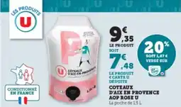 Hyper U Coteaux d'aix en provence aop rose u offre