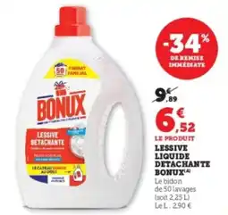 Hyper U Lessive liquide detachante bonux offre