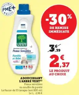 Hyper U Adoucissant l'arbre vert offre