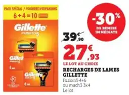 Hyper U Recharges de lames gillette offre
