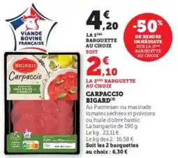 Hyper U Carpaccio bigard offre