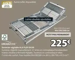 JYSK Dreamzone - sommier réglable ala flex ga30 offre