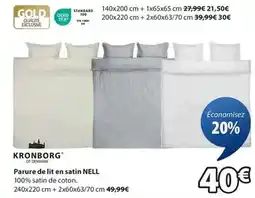 JYSK Kronborg - parure de lit en satin nell offre