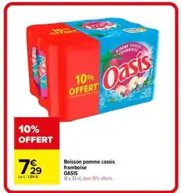 Carrefour Market Boisson pomme cassis framboise offre