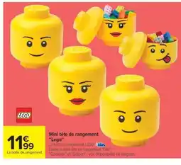 Carrefour Mini tête de rangement Lego offre