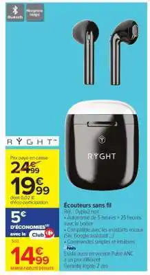 Carrefour Écouteurs sans fil offre