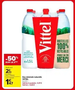 Carrefour Eau Minérale Naturelle Vittel offre