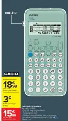 Carrefour Calculatrice scientifique offre