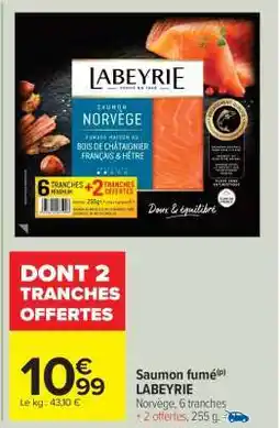 Carrefour Market SAUMON FUMÉ LABEYRIE offre