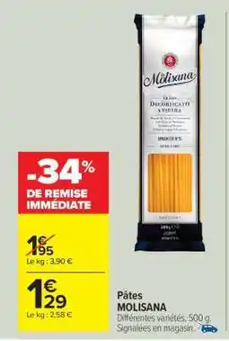 Carrefour Market Pâtes MOLISANA offre