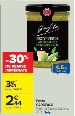 Carrefour Market PESTO GAROFALO offre