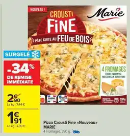 Carrefour Market Pizza Crousti Fine Nouveau MARIE offre