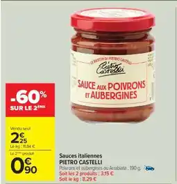 Carrefour Market Sauces italiennes PIETRO CASTELLI offre