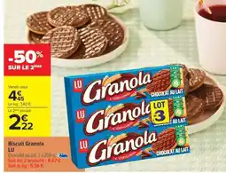 Carrefour Market Biscuit Granola LU offre