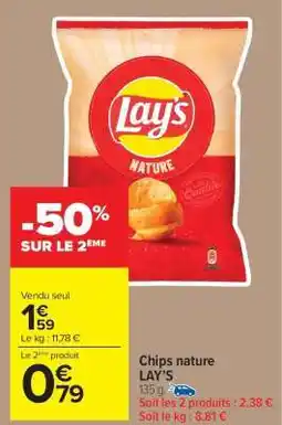 Carrefour Market Chips Nature offre