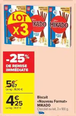 Carrefour Market Biscuit Nouveau Format MIKADO offre
