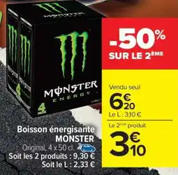 Carrefour Market Boisson Energisante Monster offre