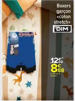 Carrefour Market Boxers garçon coton stretch offre