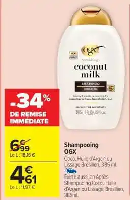Carrefour Market Shampooing OGX offre