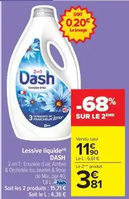 Carrefour Market LESSIVE LIQUIDE DASH offre
