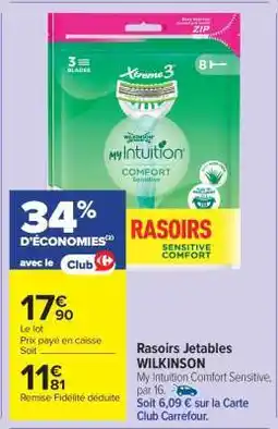 Carrefour Market RASOIRS JETABLES “WILKINSON” offre