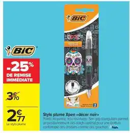 Carrefour Market Stylo plume Xpen décor noir offre