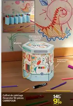 Carrefour Market Coffret de coloriage Hexacolor 90 pièces offre