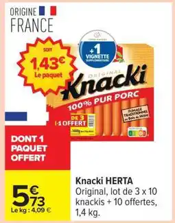 Carrefour Knacki Herta offre