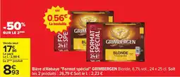 Carrefour Bière d'Abbaye Format spécial GRIMBERGEN Blonde offre