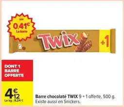 Carrefour Barre chocolaté TWIX offre