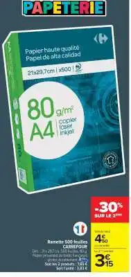 Carrefour Market Ramette 500 feuilles Carrefour offre