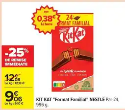 Carrefour KIT KAT Format Familial NESTLÉ offre