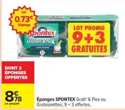 Carrefour Éponges SPONTEX Gratt' & Flex ou Gratonettes offre