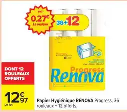 Carrefour Papier hygiénique RENOVA offre