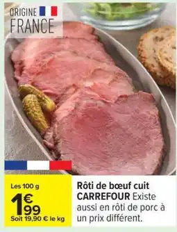 Carrefour Rôti de bœuf cuit offre