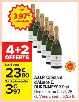 Carrefour A.O.P. Crémant D’Alsace E.DURENMEYER offre