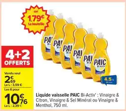 Carrefour LIQUIDE VAISSELLE “PAIC BI-ACTIV” offre