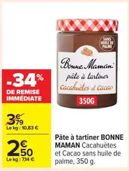 Carrefour Pâte à tartiner Bonne Maman offre
