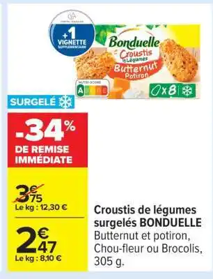 Carrefour Croustis de légumes surgelés BONDUELLE offre