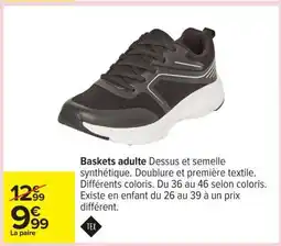 Carrefour Baskets adulte offre