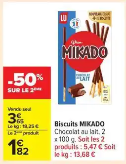 Carrefour Biscuits Mikado offre
