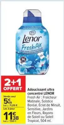 Carrefour Adoucissant ultra concentré LENOR offre