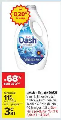 Carrefour LESSIVE LIQUIDE DASH offre