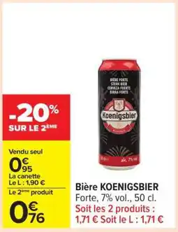 Carrefour Bière KOENIGSBIER offre