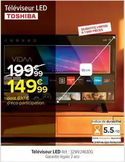 Carrefour Téléviseur LED* TOSHIBA offre
